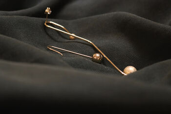 Asymmetrical Long Drop Earrings Irregular Jewellery, 4 of 5