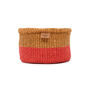 Hela: Gold And Red Duo Colour Block Woven Basket, thumbnail 3 of 9