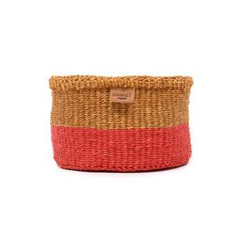 Hela: Gold And Red Duo Colour Block Woven Basket, 3 of 9