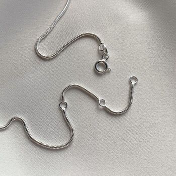 Sterling Silver Snake Chain Necklace, 4 of 5