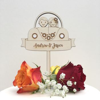 Personalised Car Wedding Cake Topper, 3 of 6