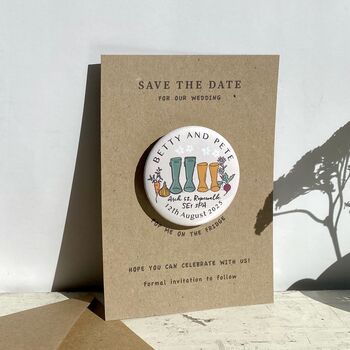 Country/Outside Wedding /Barn Save The Date Magnet Wedding Invitation, 2 of 2