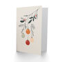 Red Berry Mistletoe Baubles Simple Xmas Christmas Card, thumbnail 2 of 4