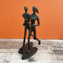 Jogging Couple Sculpture, thumbnail 2 of 4