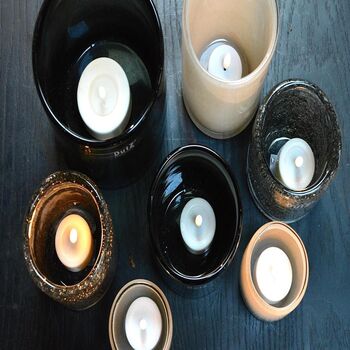 Glass Cylinder C4 Candleholder Vase Smoke, 5 of 9