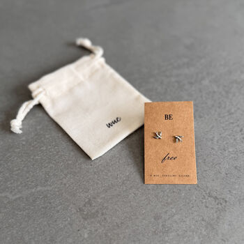 Be Free Swallow Earrings In Sterling Silver, 5 of 5