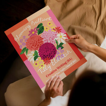 Personalised 'Blooming Brilliant' Print Graduation Gift, 7 of 10