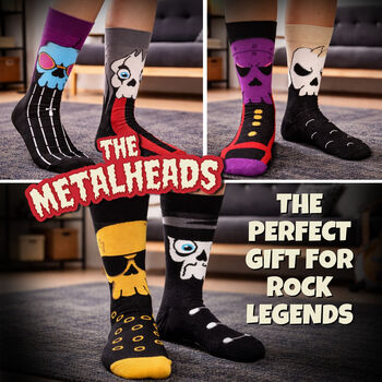 United Oddsocks Metalheads Men's Gift Box Set, 5 of 5