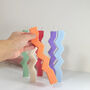 Colourful Zigzag Dinner Candles Wavy Candle, thumbnail 3 of 6