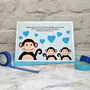 'Little Monkeys' Personalised Father's Day Card, thumbnail 2 of 4
