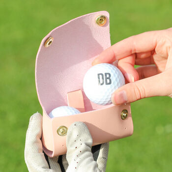 Personalised Leather Golf Ball Holder Accessory Gift, 12 of 12