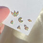 14k Solid Gold Opal Moon / Crescent Labret Stud, thumbnail 6 of 6