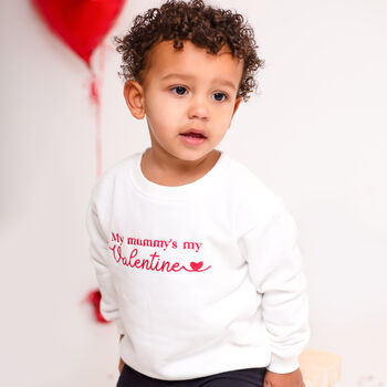 'My Mummy's My Valentine' Embroidered Sweatshirt, 2 of 5