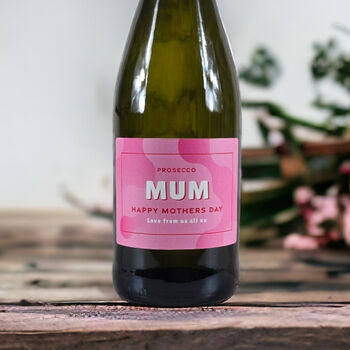 Mother's Day Personalised Prosecco Pink Label, 2 of 2
