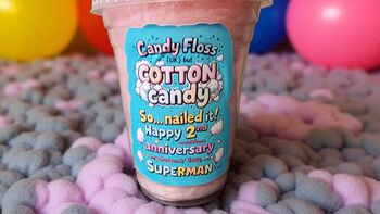 Personalised Cotton Candy Tub – 2nd Wedding Anniversary, 5 of 9