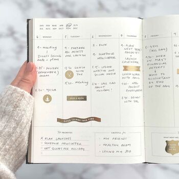Body + Soul 12 Month Wellness Journal And Planner Cloth, 12 of 12