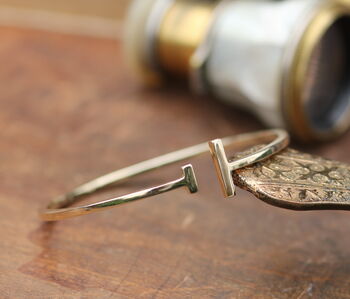 Kensington Nine Carat Gold Scape Bangle, 2 of 3