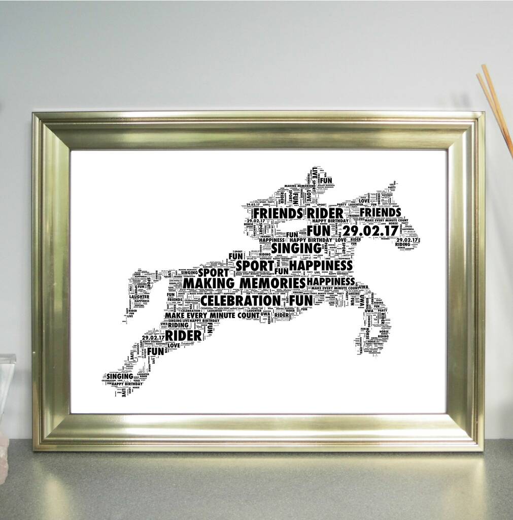 Horse And Rider Personalised Print, 1 of 3