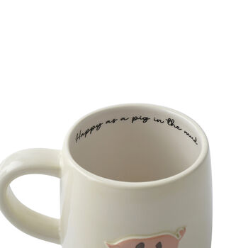 Bramble Farm Pig Stoneware Mug In Gift Box, 4 of 6