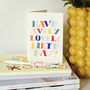 'Very Lovely Birthday' Handlettered Birthday Card, thumbnail 2 of 5