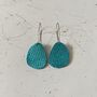 Turquoise Leather Earrings Two Layers Six Styles, thumbnail 8 of 9