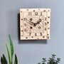 Small Wall Clock, Large Numbers, Flowers, thumbnail 3 of 5