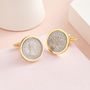 Gold Edition Genuine Polished Lucky Sixpence Cufflinks, thumbnail 1 of 2