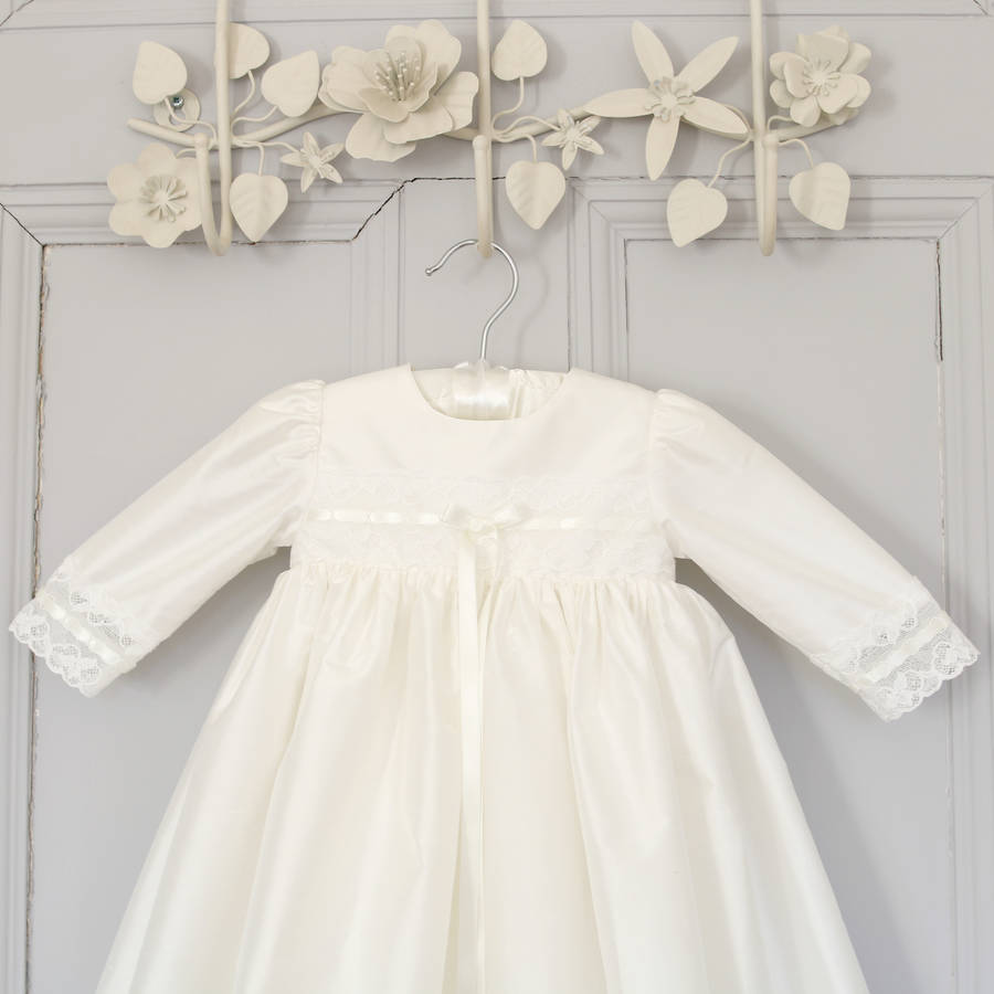 long sleeved christening gown ruby by adore baby