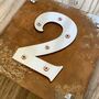 Double Layer Corten Steel House Number, thumbnail 6 of 12