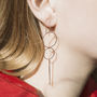Bubble Statement Gold Plated Silver Drop Earrings, thumbnail 3 of 4