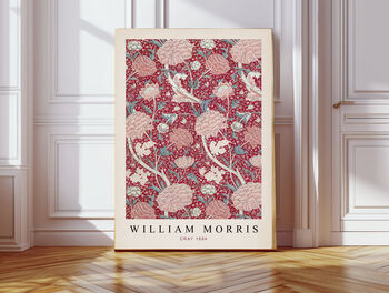 Set Of Two William Morris Cray And Birds Pattern Flower Art Print, 3 of 4