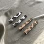Leather Barrette Hair Clips 'Nibble', thumbnail 2 of 11