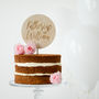 Engraved Circular Couples Cake Topper, thumbnail 1 of 2