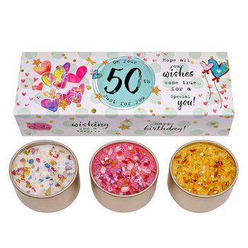 Milestone Birthday Candle Trio Gift Set, 2 of 6