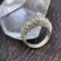 Small Hasselback Eco Sterling Silver Ring, thumbnail 1 of 5