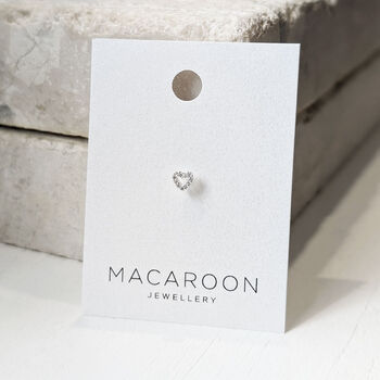 Crystal Heart Helix Stud Earring, 3 of 6