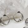 Sterling Silver Crescent Moon Face Hoops, thumbnail 3 of 9