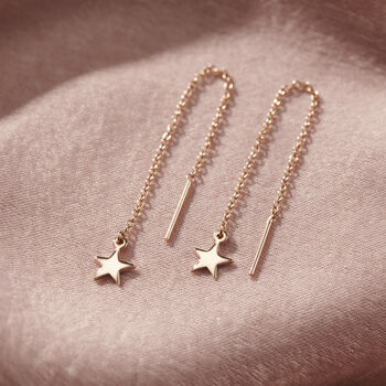 Personalised Star Charm Pull Through Earrings, 3 of 7