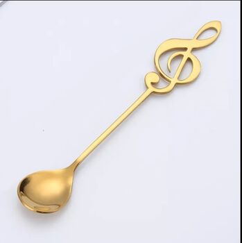 Stainless Steel Musical Note Coffee Spoon, 5 of 6