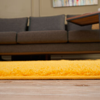 The Rugs Plain Yellow Shaggy Rug, 2 of 11