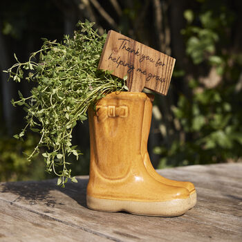 Personalised Welly Plant Pot Gift, 3 of 12