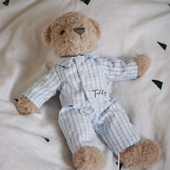 Gentleman Ted In Pyjamas Soft Bear Toy For Baby And Toddler, 3 of 11