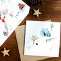 Dog In Snow Illustrated Christmas Card, thumbnail 2 of 5