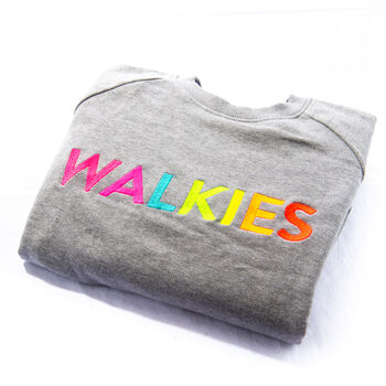 Embroidered Rainbow Walkies Sweater, 3 of 5