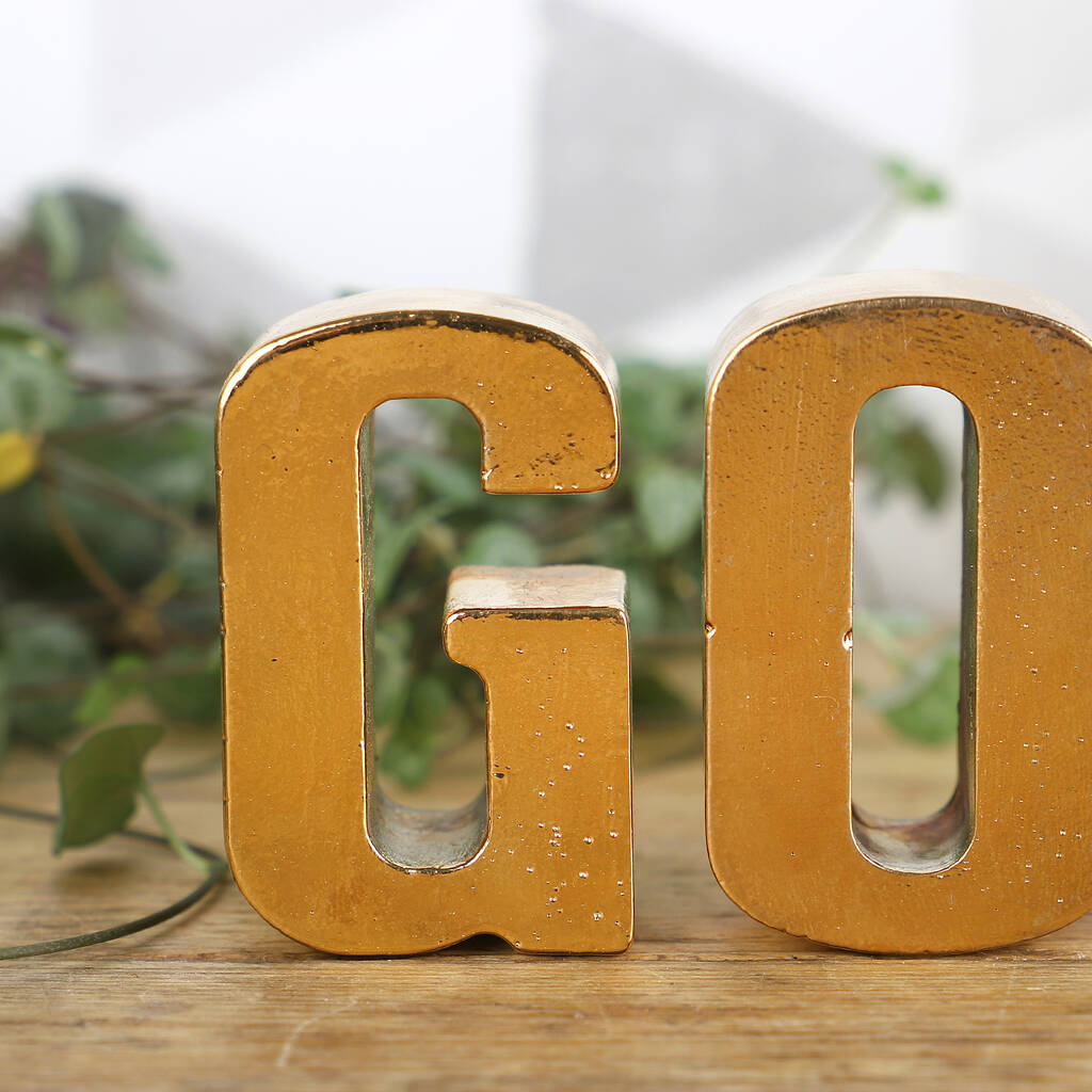 24k Gold Plated Personalised Letters By Segment 9