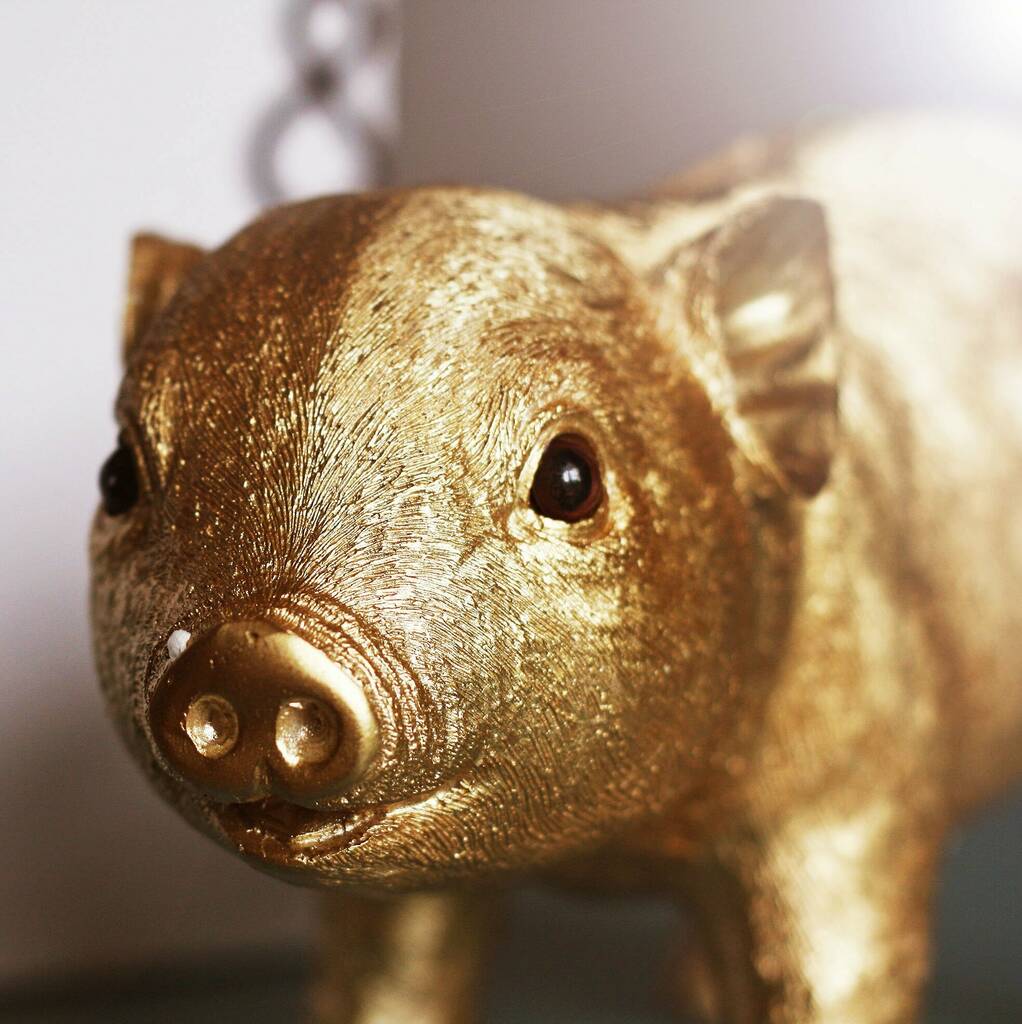 Gold Piggy Money Box, 1 of 11