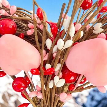 Valentine's Red And Pink Heart Shape Twig Wreath, 2 of 10