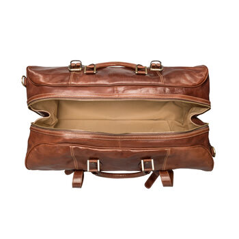 Quality Large Leather Travel Bag. 'The Flero El', 8 of 12