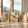 Botanical Abstract Print Set – Hand‑Painted Collage Trio, thumbnail 8 of 12