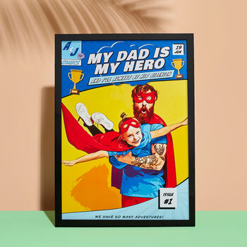 Personalised Dad Birthday Comic Poster, 4 of 11
